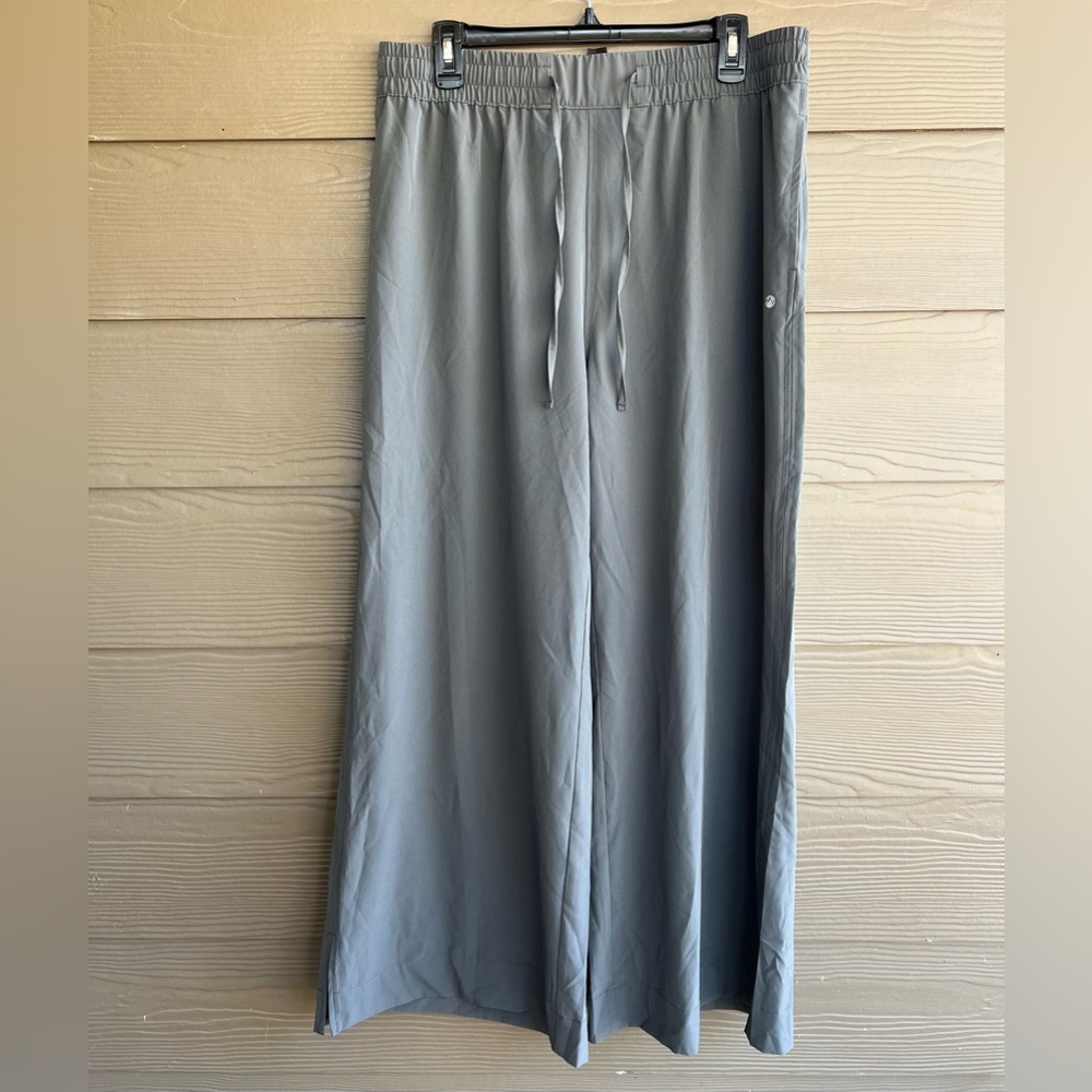 Willit Grey Pull On Drawstring Wide Leg Track Pants Sz XL Inseam 29”  Athleisure